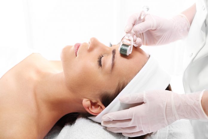 Roller ,microneedle mesotherapy, rejuvenating treatment